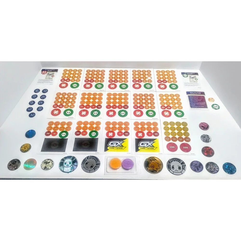 NINTENDO POKEMON TCG FLIP COIN & DAMAGE COUNTER LOT W 2 WIZARDS COINS
